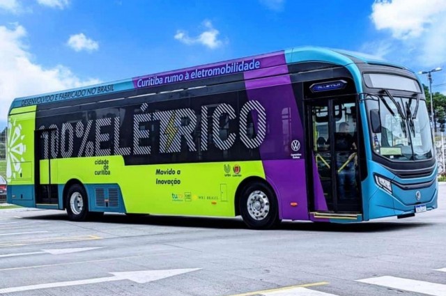 El futuro bús eléctrico Volkswagen llega a Curitiba