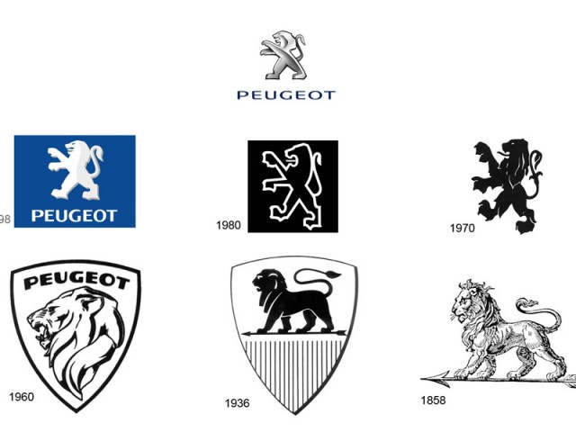El león rampante se inspiró en el emblema de Belfort, donde se fabricó el modelo Lion-Peugeot.
