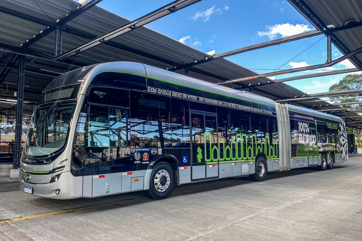 BYD y Marcopolo probarán autobuses articulados 100% eléctricos en Curitiba