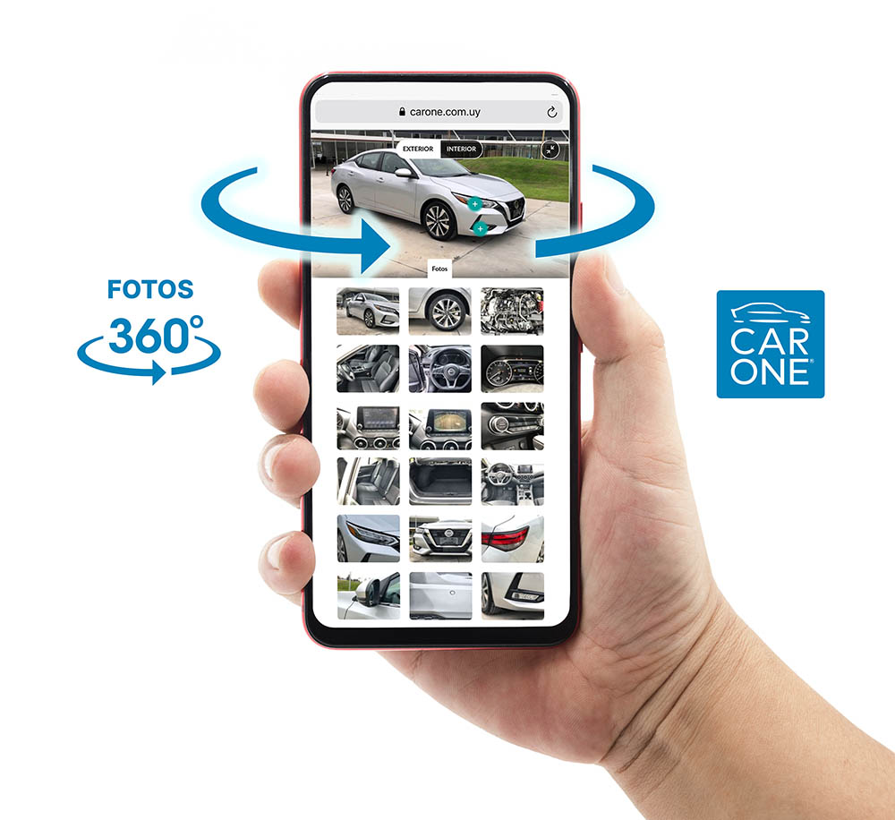 Car One invita a realizar un recorrido virtual de 360° de los vehículos que ofrece en la web