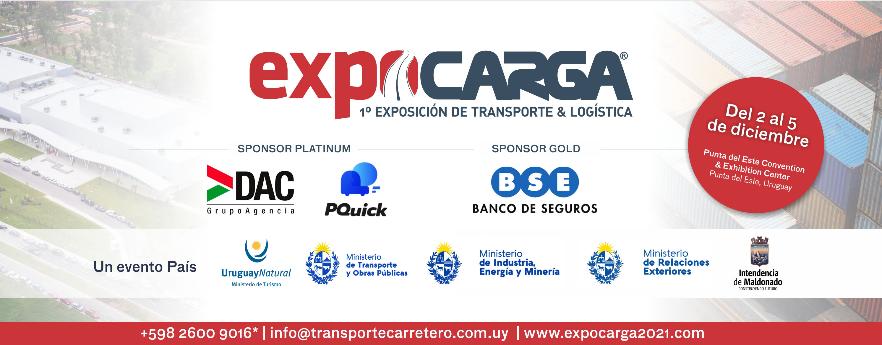 EXPOCARGA 2021 se posterga una semana por las elecciones del BPS: se desarrollará entre el 2 y el 5 de diciembre