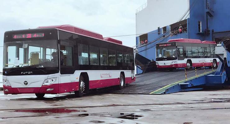 Los autobuses FOTON AUV rompen el récord del mayor volumen de exportación de autobuses al Sudeste Asiático