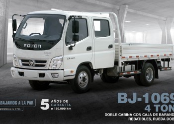 FOTON Aumark BJ-1069 Doble Cabina | Capacidad de carga: 3.3 TONELADAS