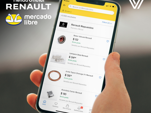 Renault presenta su nueva tienda oficial de accesorios y repuestos en Mercado Libre