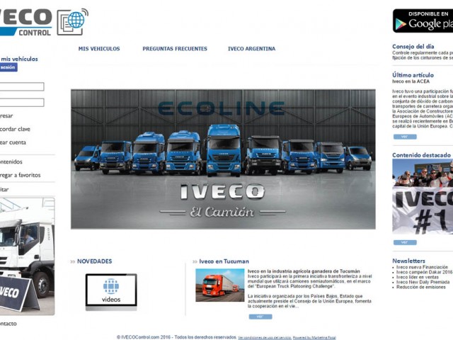 Iveco renueva "Iveco Control", su portal exclusivo para la gestión de postventa