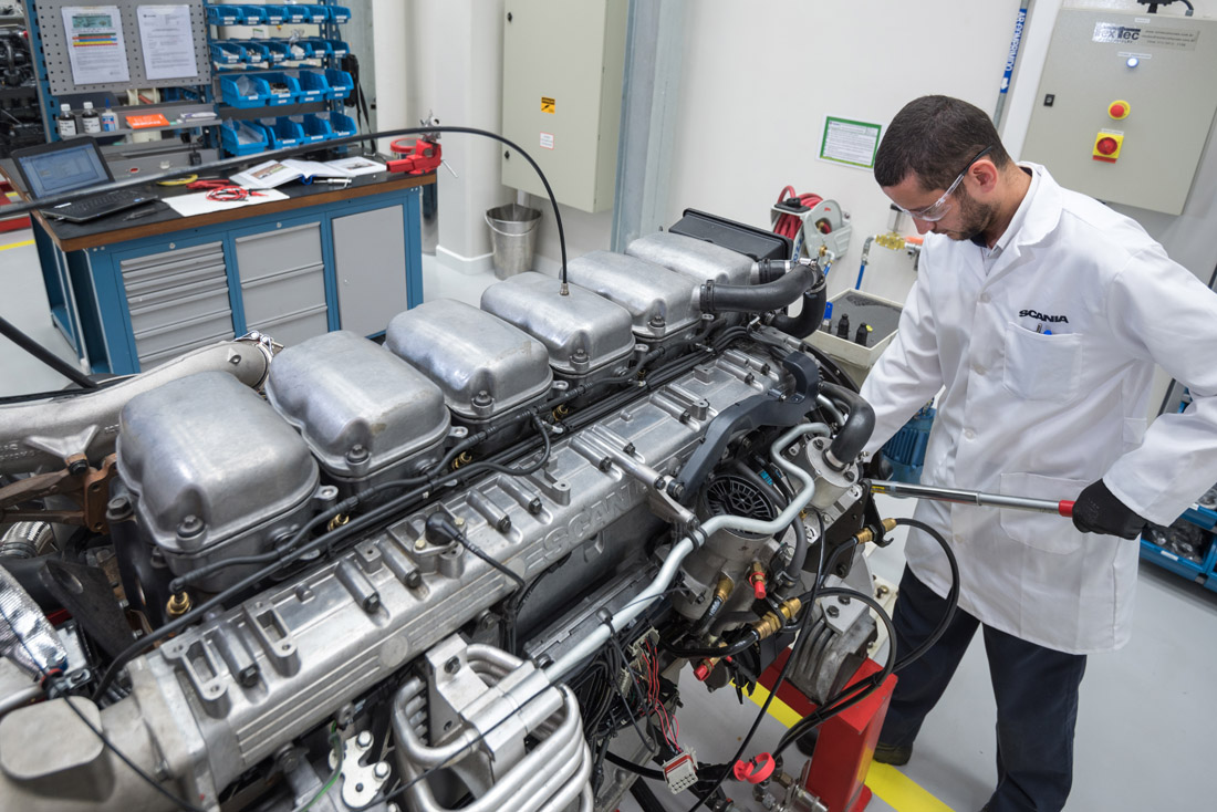 Scania trae tecnología mundial a Brasil: laboratorio de test de motores
