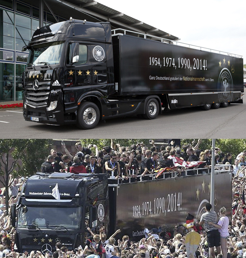 Mercedes-Benz construyó camión para celebración de selección de Alemania