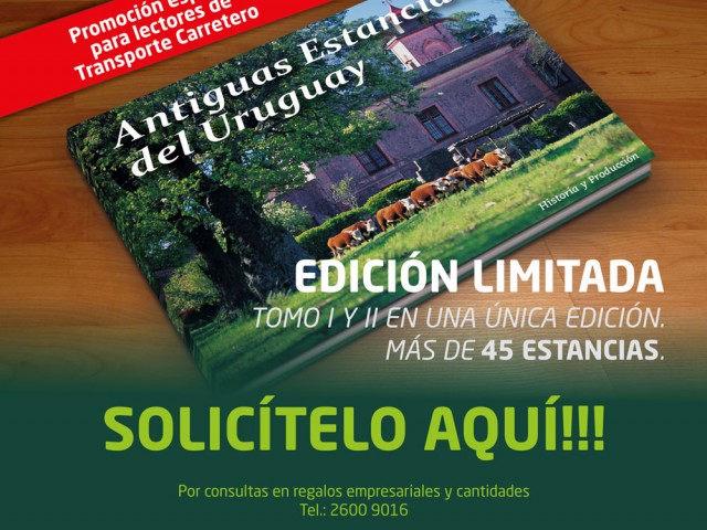 Libro Antiguas Estancias del Uruguay: 30% de descuento para lectores de Transporte Carretero