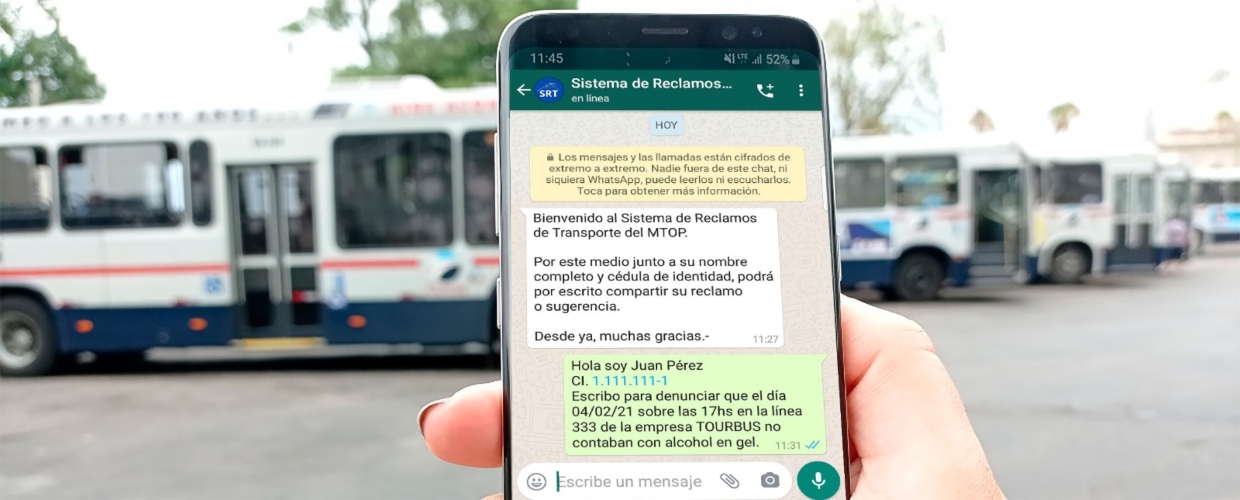 MTOP habilita Whatsapp y Telegram para reclamos de transporte
