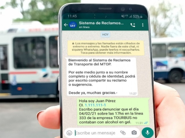 MTOP habilita Whatsapp y Telegram para reclamos de transporte