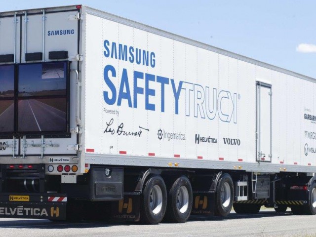 Samsung y Volvo presenta en Argentina el primer Samsung Safety Truck, un sistema creado para salvar vidas