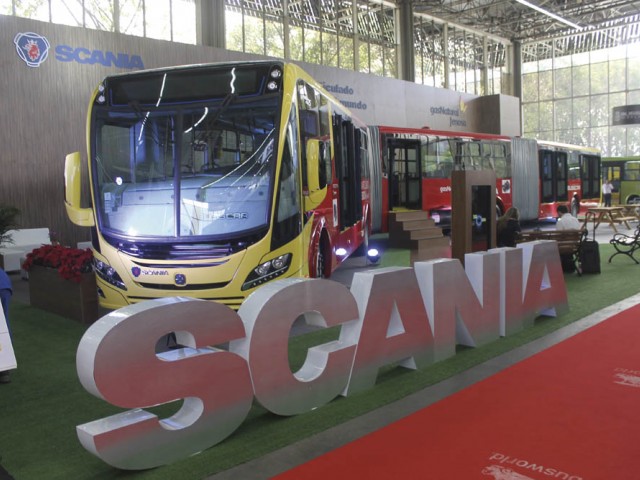 BUSWORLD LATIN AMERICA: Scania, primer bus biarticulado a gas Euro VI del mundo