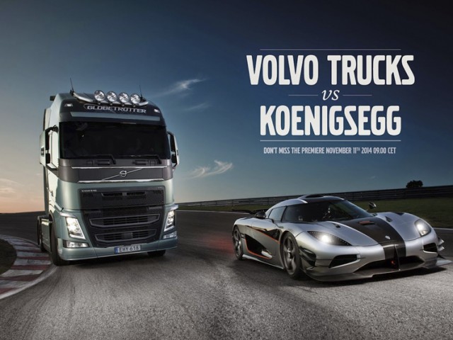 VÍDEO: Volvo Trucks desafía al Koenigsegg One:1