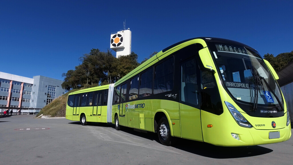 Volvo y Marcopolo exportan 20 autobuses más articulados al BRT de Guatemala