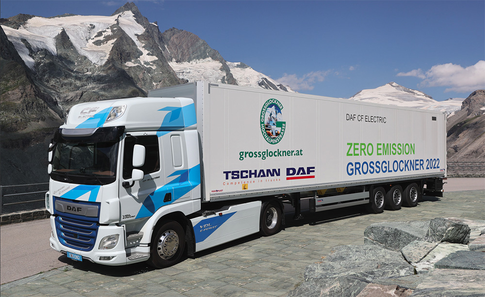 El DAF CF Electric conquista el puerto de montaña más duro de Europa