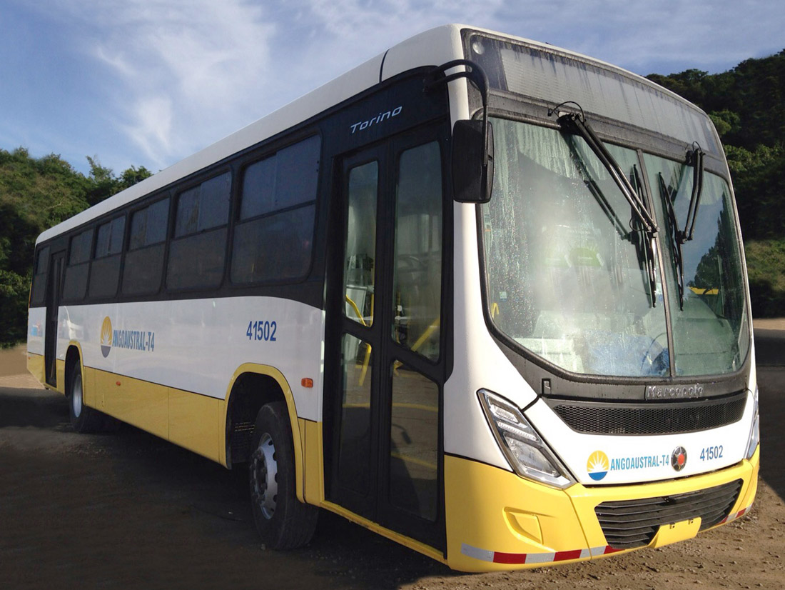 Marcopolo proporciona 25 autobuses al sistema de transporte urbano de Luanda, en Angola