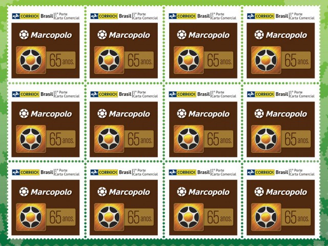 Marcopolo lanza sello conmemorativo por sus 65 años